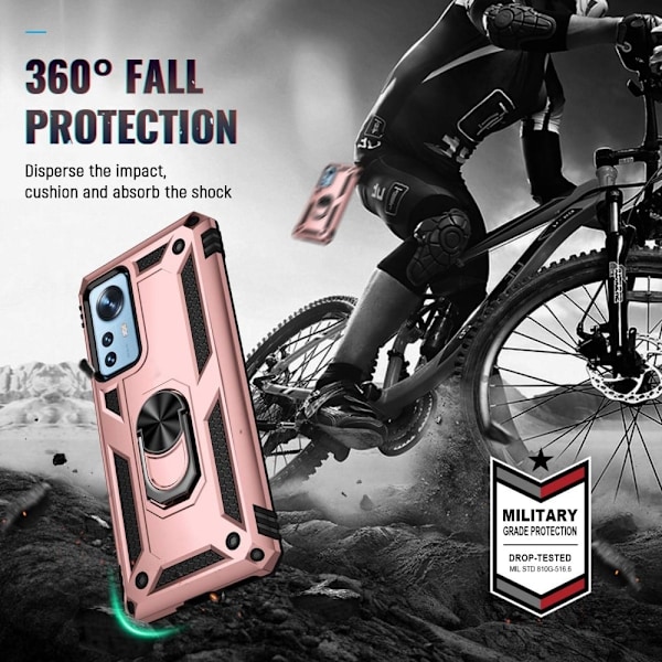 Bofink Combat Xiaomi 12 Pro deksel - Rose Gull Pink