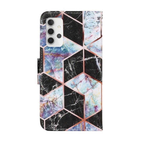 Wonderland Samsung Galaxy A32 Läppäkotelo - Geometric Pattern Multicolor