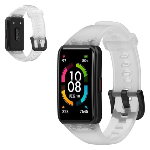 Honor Band 6 klar fleksibel urrem - Hvid White