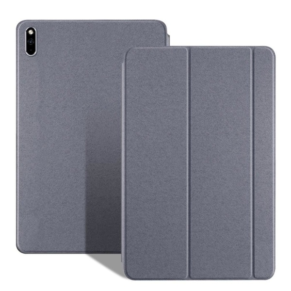 Tri-fold läderfodral för Huawei MatePad Pro 10.8 (2021) - Grå Silvergrå