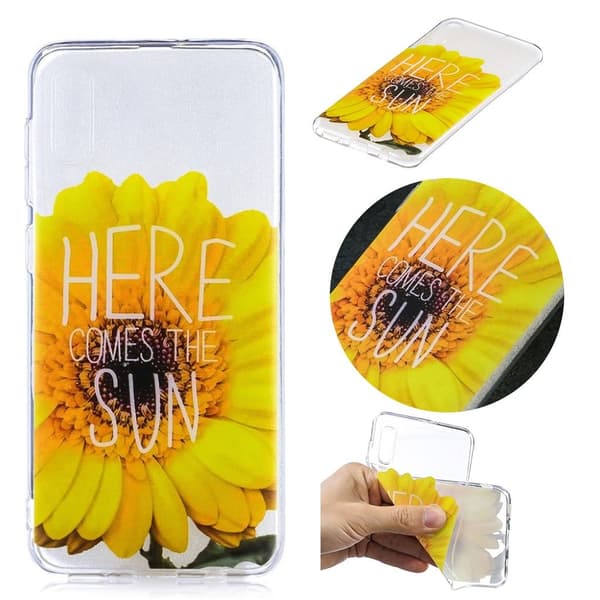 Samsung Galaxy A50 Etui Med Mønster - Solsikker Yellow