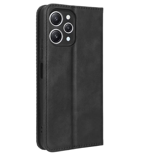 Bofink Vintage Xiaomi Redmi 12 Nahkakotelo - Musta Black