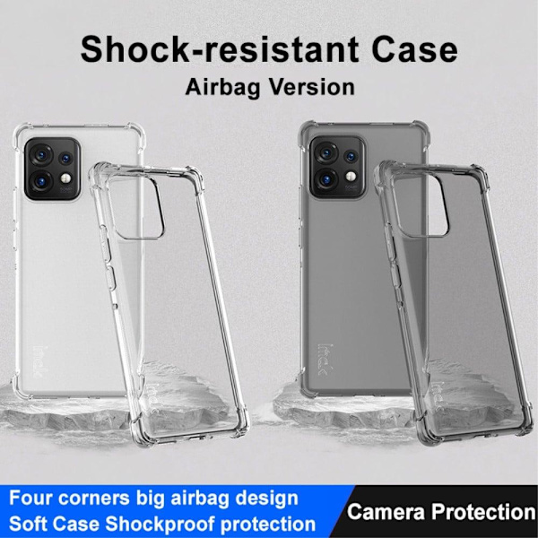 IMAK Airbagskydd för Motorola Moto X40 - Genomskinlig Svart Svart