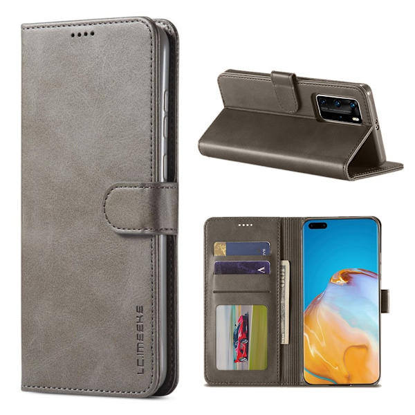 LC.IMEEKE Huawei P40 Flip Etui - Grå Silver grey