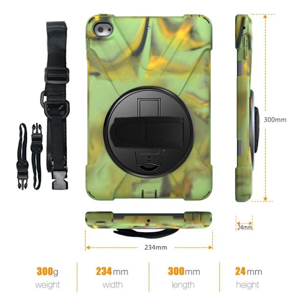 iPad Mini (2019) X-Shape silikonfodral - Militärgrön Grön