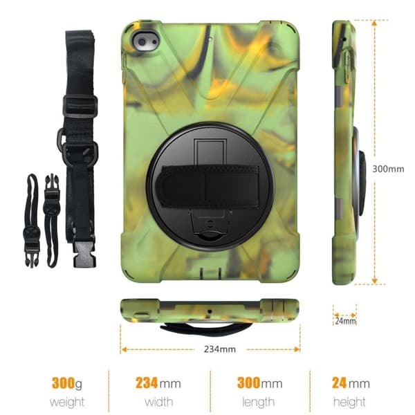 iPad Mini (2019) X-Shape silikonikotelo - Armeijan Vihreä Green