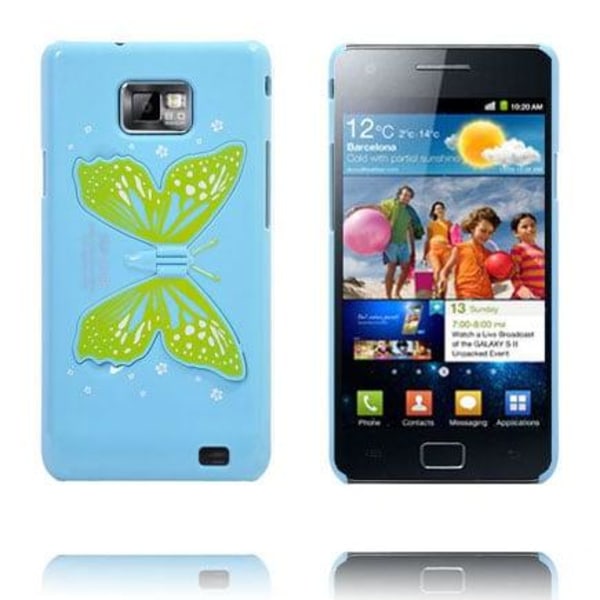 Butterfly Wings - Foldbar Holder (Lyseblå) Samsung Galaxy S2 Cov Blue