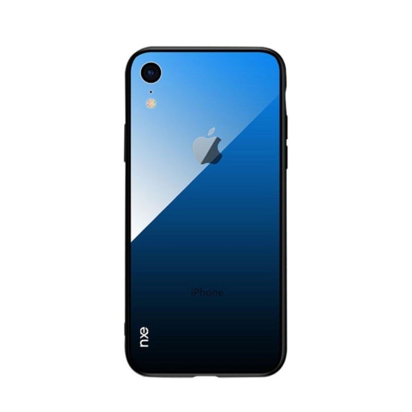 iPhone Xr NXE ohut kaksisävyinen hybriidi lasi ja muovi takasuoj Multicolor