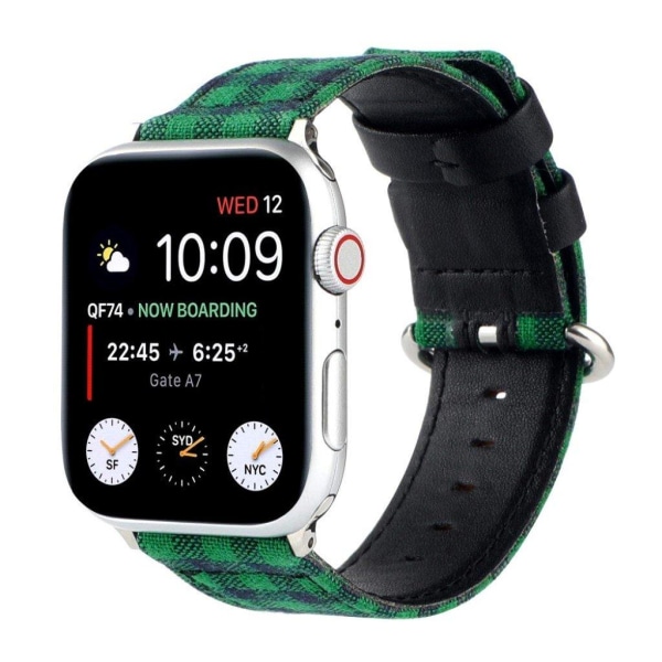 Apple Watch Series 6 / 5 40mm lattice pattern watch band - Green / Black Grön