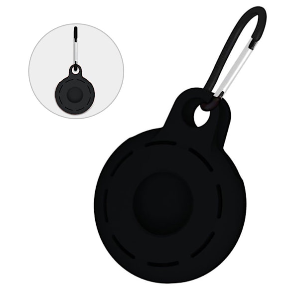 AirTags pyöreä silikonisuojus - Musta Black