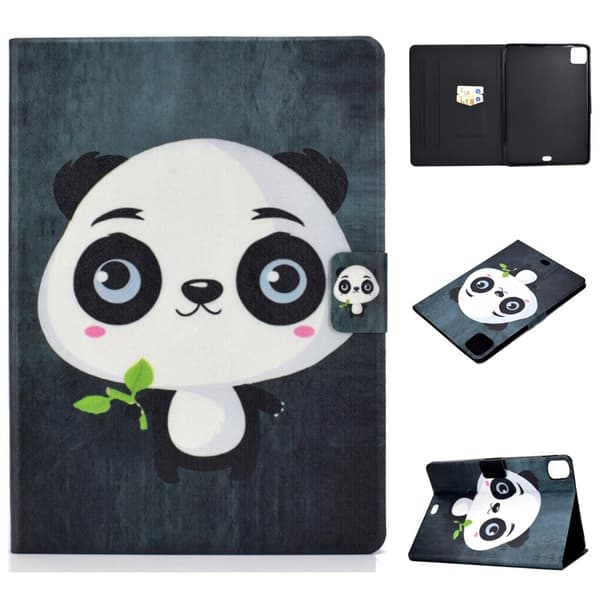 Mønstertryk Læder Stand Tablet Case iPad Pro 11-tommer (2021)/Air (2020)/Air (2022) - Panda Multicolor
