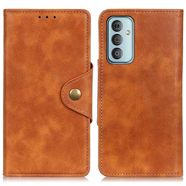 Alpha läder Samsung Galaxy M13 4G fodral - Brun Brun