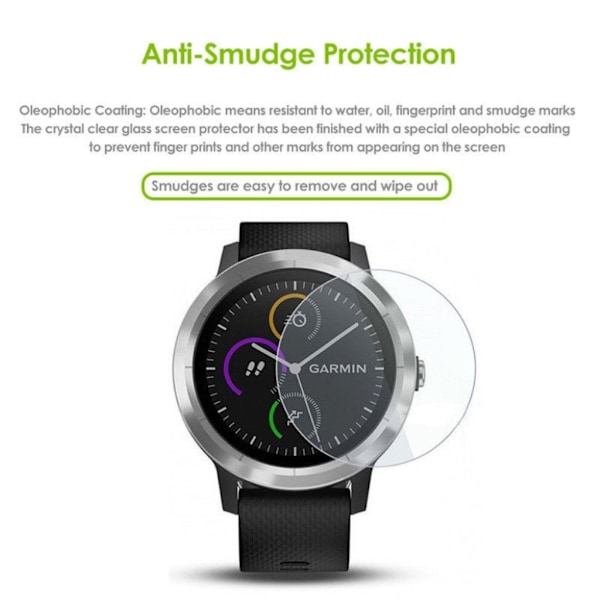 Garmin Vivoactive 3 Arc Edge Karkaistu Lasi Kellon Näyttö Suojakalvo - Transparentti Transparent