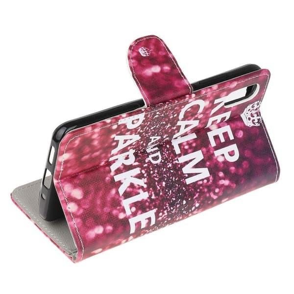 Wonderland Samsung Galaxy M02 / A02 Flippetui - Keep Calm og Sparkle Pink