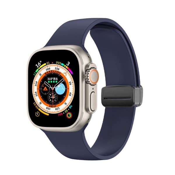 Apple Watch Series 8 (41mm) enkelt silikonarmband - Midnattsblå Blå