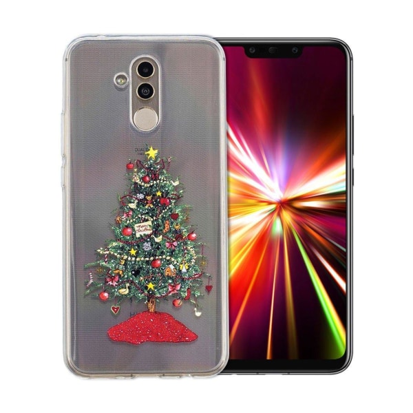 Huawei Mate 20 Lite beskyttelsesetui i silikone med julemønster - Juletræ Multicolor