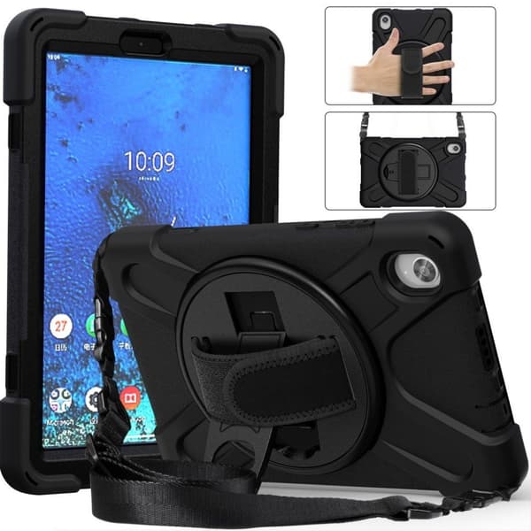 Lenovo Tab M8 360 vridbart silikonfodral - Svart Svart