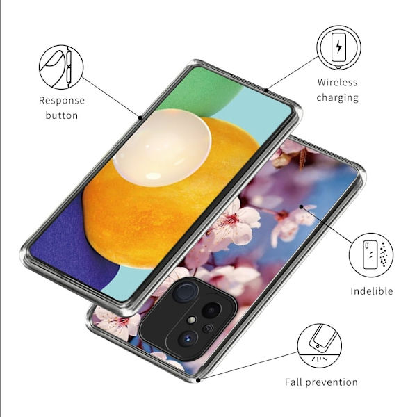 Deco Xiaomi Redmi 12C skal - Persikoblomma Rosa