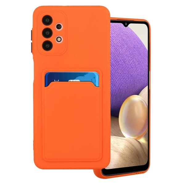 Card Holder Deksel til Samsung Galaxy A32 5G - Oransje Orange