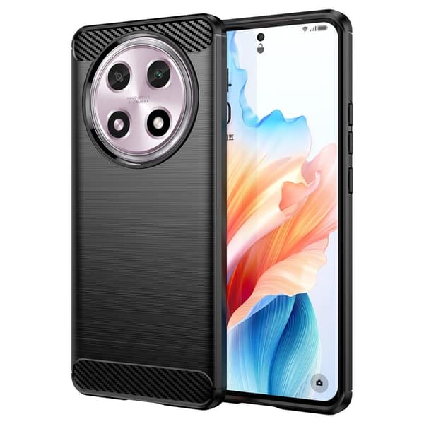 Carbon Flex Suojakotelo Oppo A2 Pro 5g - Musta Black