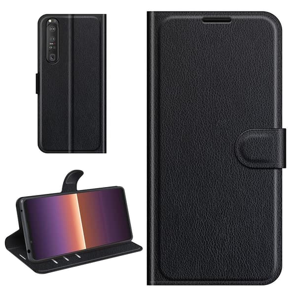 Classic Sony Xperia 1 III Flippetui - Svart Black