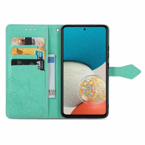 Mandala Samsung Galaxy A53 5G Flip Etui - Grøn Green