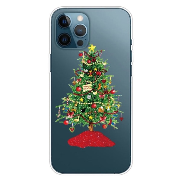 Julfodral till iPhone 14 Pro - Julgran Med Presenter Grön