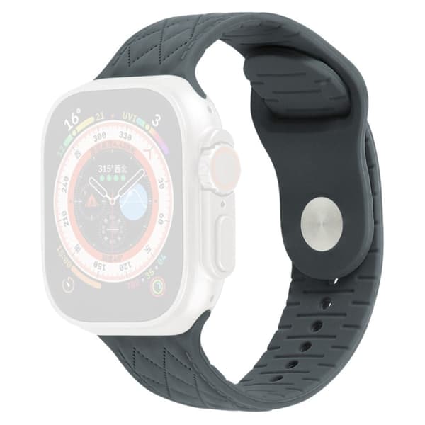 Apple Watch Series 9 41mm texturerat silikonarmband - Grå Silvergrå