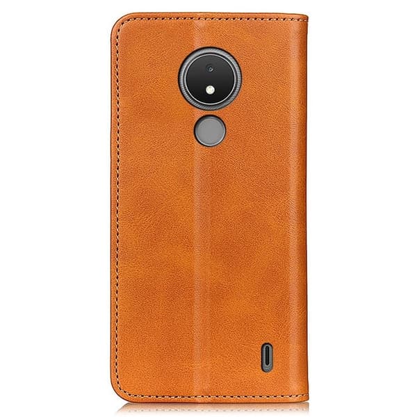 Nokia C21 lompakkokotelo, aitoa nahkaa - Ruskea Brown
