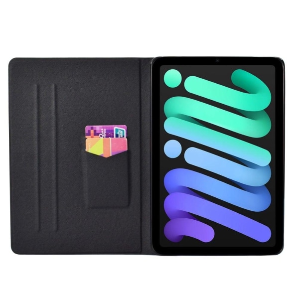 iPad 10.9 (2022) Pattern Printing Vegansk Læder stødsikkert Cover Foldable Stand Tablet Drop Resistant Case with Card Slots - Mælkebøtte Multicolor