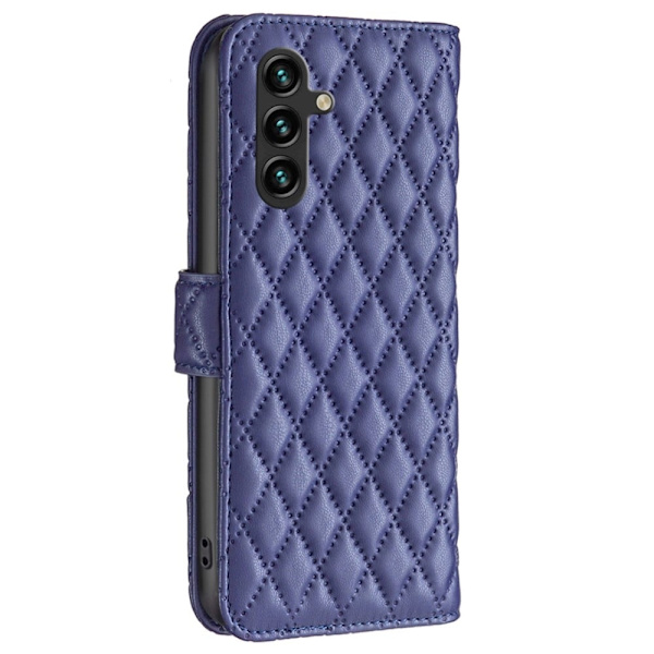 Rombemønster, matt flip-deksel for Samsung Galaxy A05s - Blå Blue