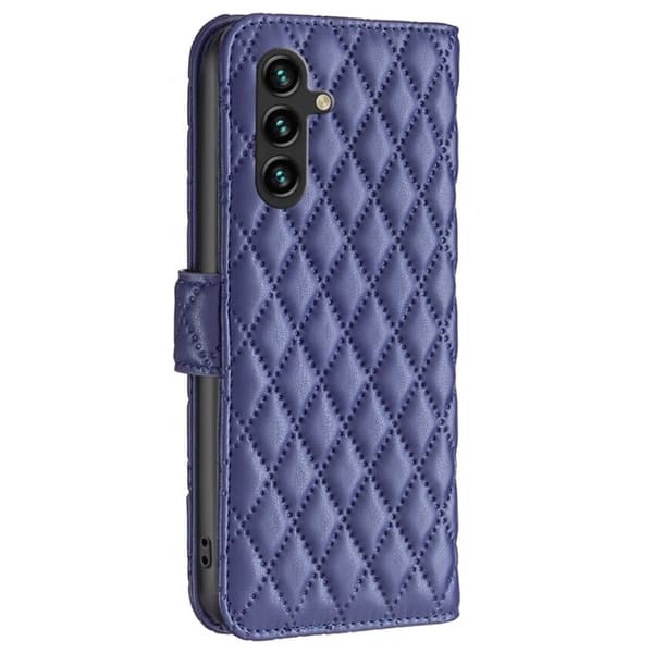 Rombuskuvioinen matta läppäkotelo Samsung Galaxy A05s - Sininen Blue