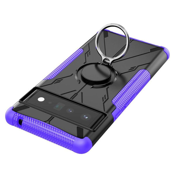 Kickstand-skydd med magnetisk platta för Google Pixel 6 Pro - Lila Lila