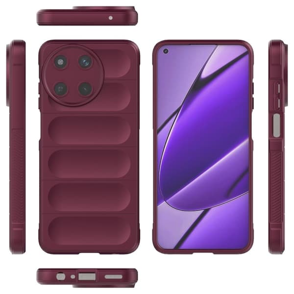 Blødt grebsformet Realme 11 5G cover - Rødvin Red