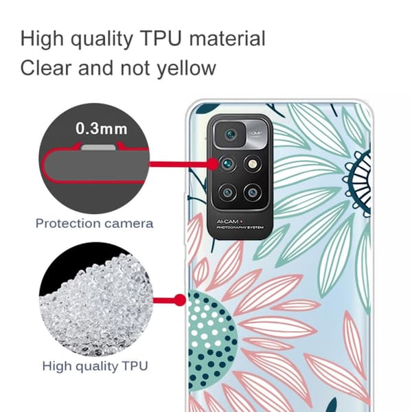 Marble Xiaomi Redmi 10 Prime / Redmi 10 Suojakotelo - Flower Pattern Multicolor