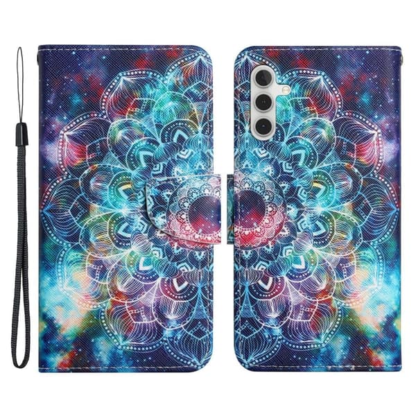 Wonderland Samsung Galaxy A54 Flippetui - Starry Sky / Mandala Multicolor