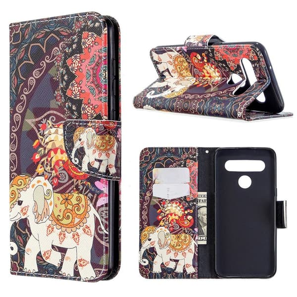 Wonderland LG K61 flip-etui - Elefant Multicolor