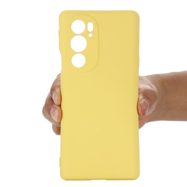 Matte Liquid Silikone Cover til Motorola Edge X30 - Gul Yellow