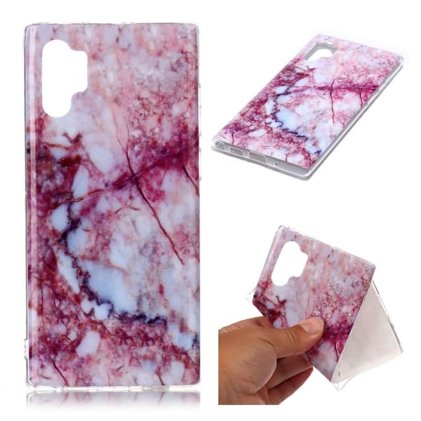 Marble Samsung Galaxy Note 10 Pro cover - fuchsia steg marmor Pink