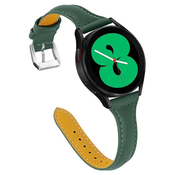 Seamline style cowhide genuine leather watch strap for Samsung G Grön