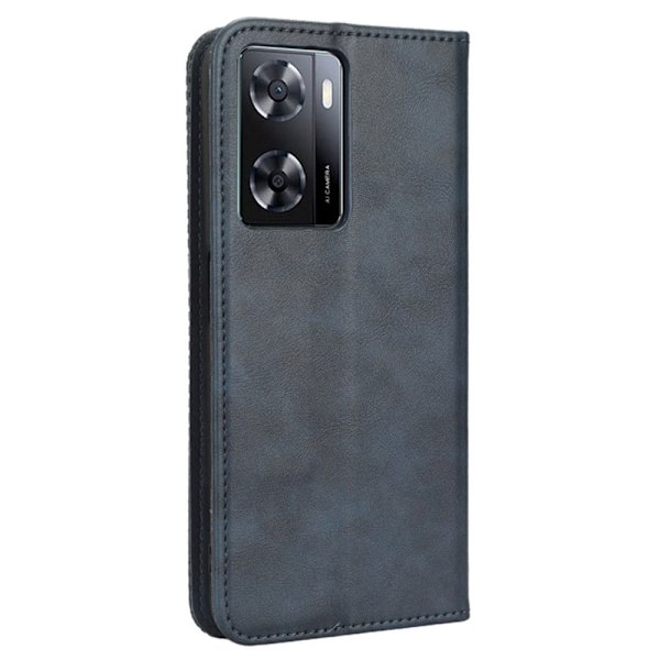 Bofink Vintage läder Oppo A57 (2022) fodral - Blå Blå