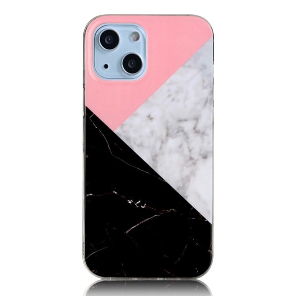 Marble design iPhone 14 cover - Trefarvet Marmor Multicolor