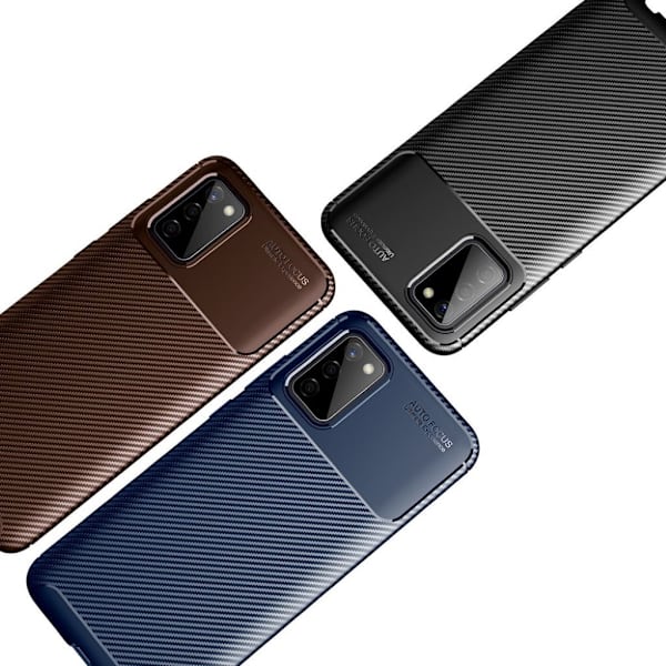 Carbon Shield Samsung Galaxy A02s Etui - Blå Blue