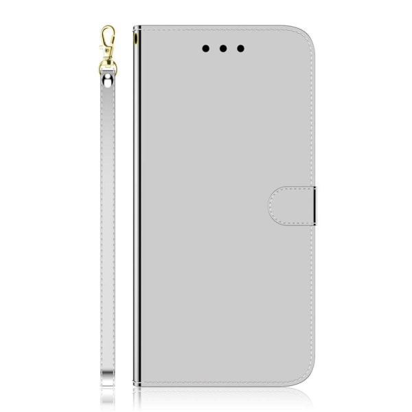 Mirror Sony Xperia 10 III Lite Flip Suojakotelo - Hopea Silver grey