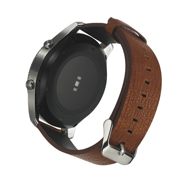 Samsung Gear S3 holdbart læder rem - Brun Brown