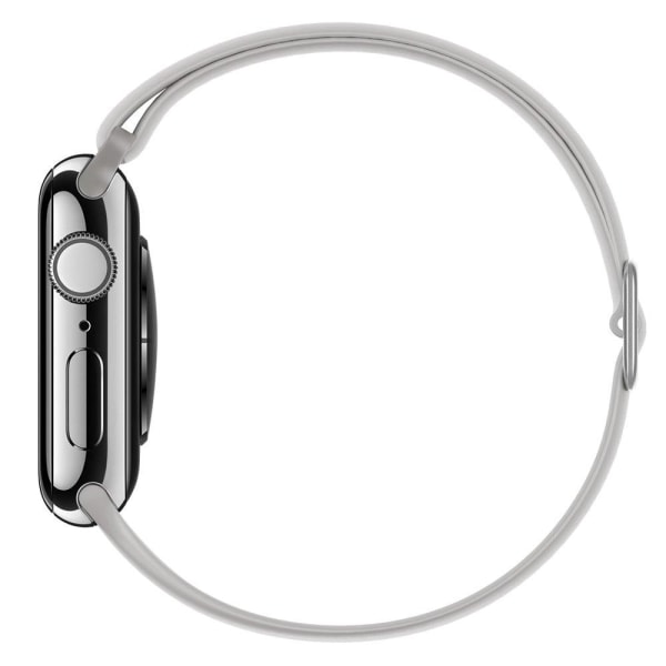 Apple Watch (45mm) elegantti silikoninen ranneke - Harmaa Silver grey