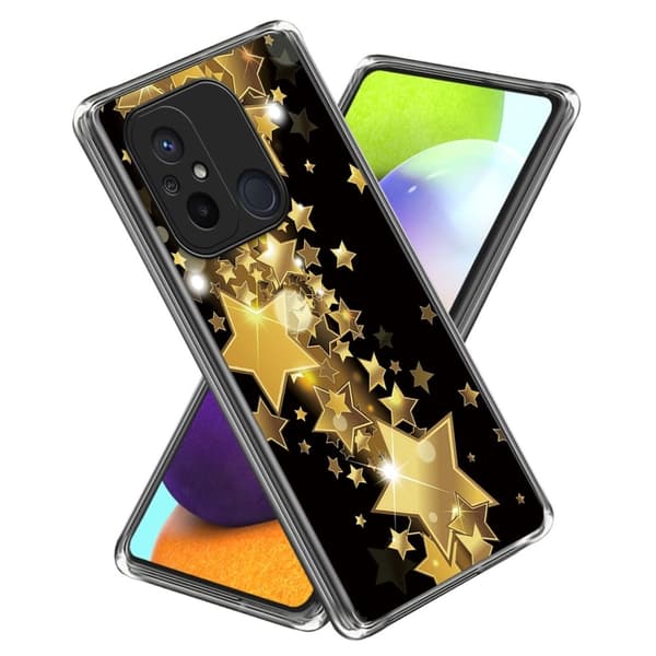 Deco Xiaomi Redmi 12C skal - Gyllene Stjärnor Guld