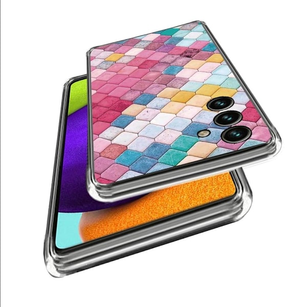 Deco Samsung Galaxy A34 5G skal - Regnbågsromb multifärg