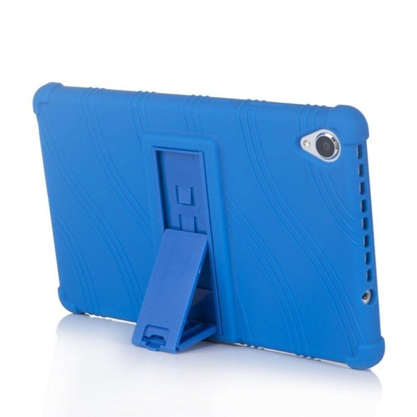 Lenovo Tab M8 (2nd Gen) FHD slide-out tyyliin kickstand silikonikotelo - Ruusu Pink