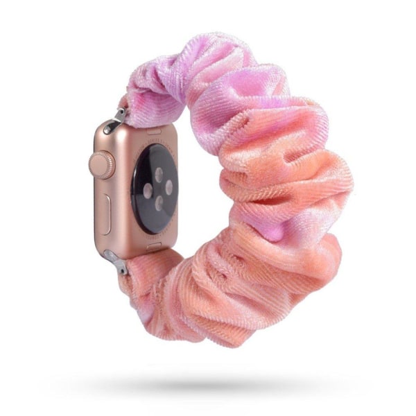 Apple Watch Series 5 44mm mönster trasa klockarmband - rosa and orange Hue multifärg